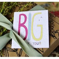 Growing Paper Big Thank You Mini Card